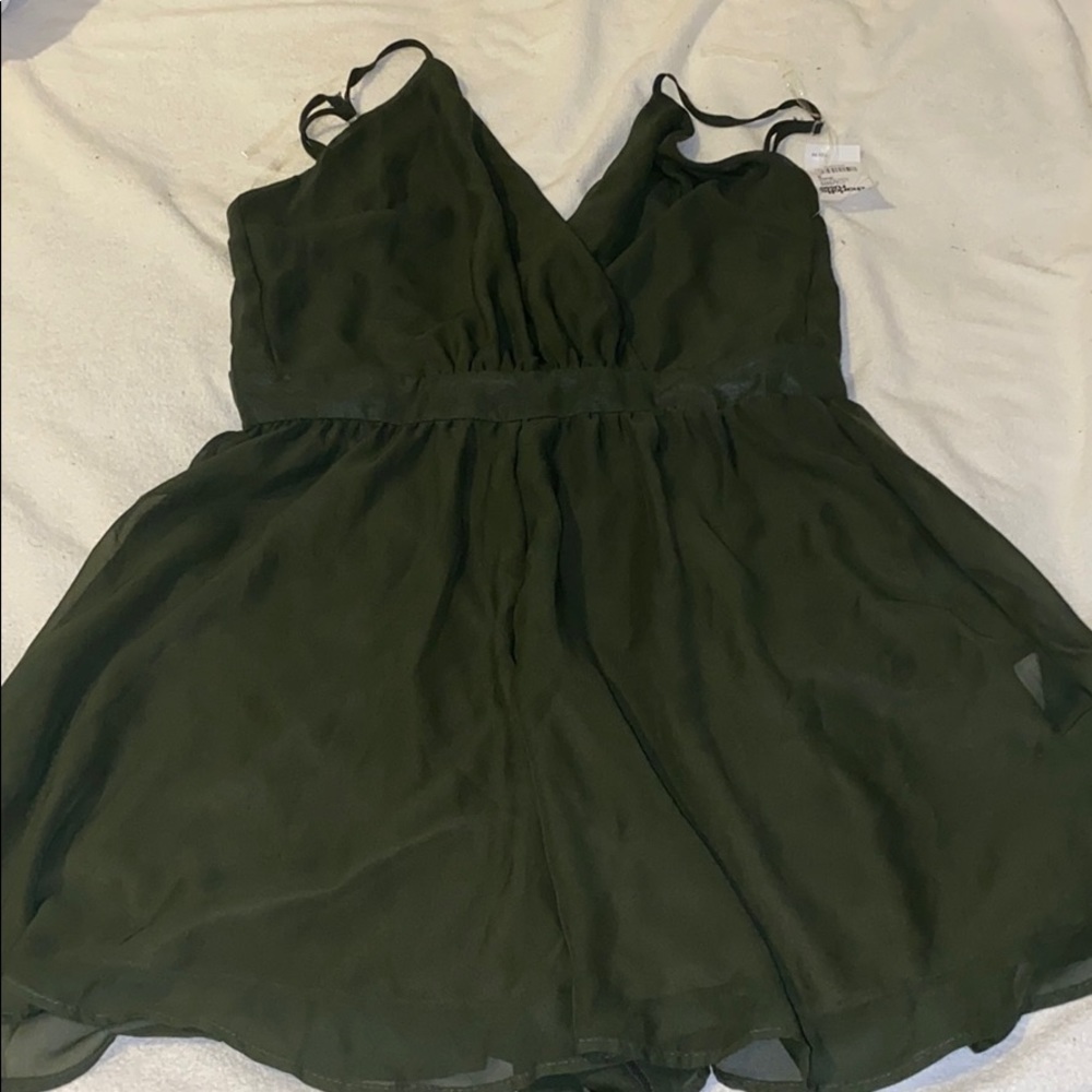 Never worn olive green dress with tag on it
